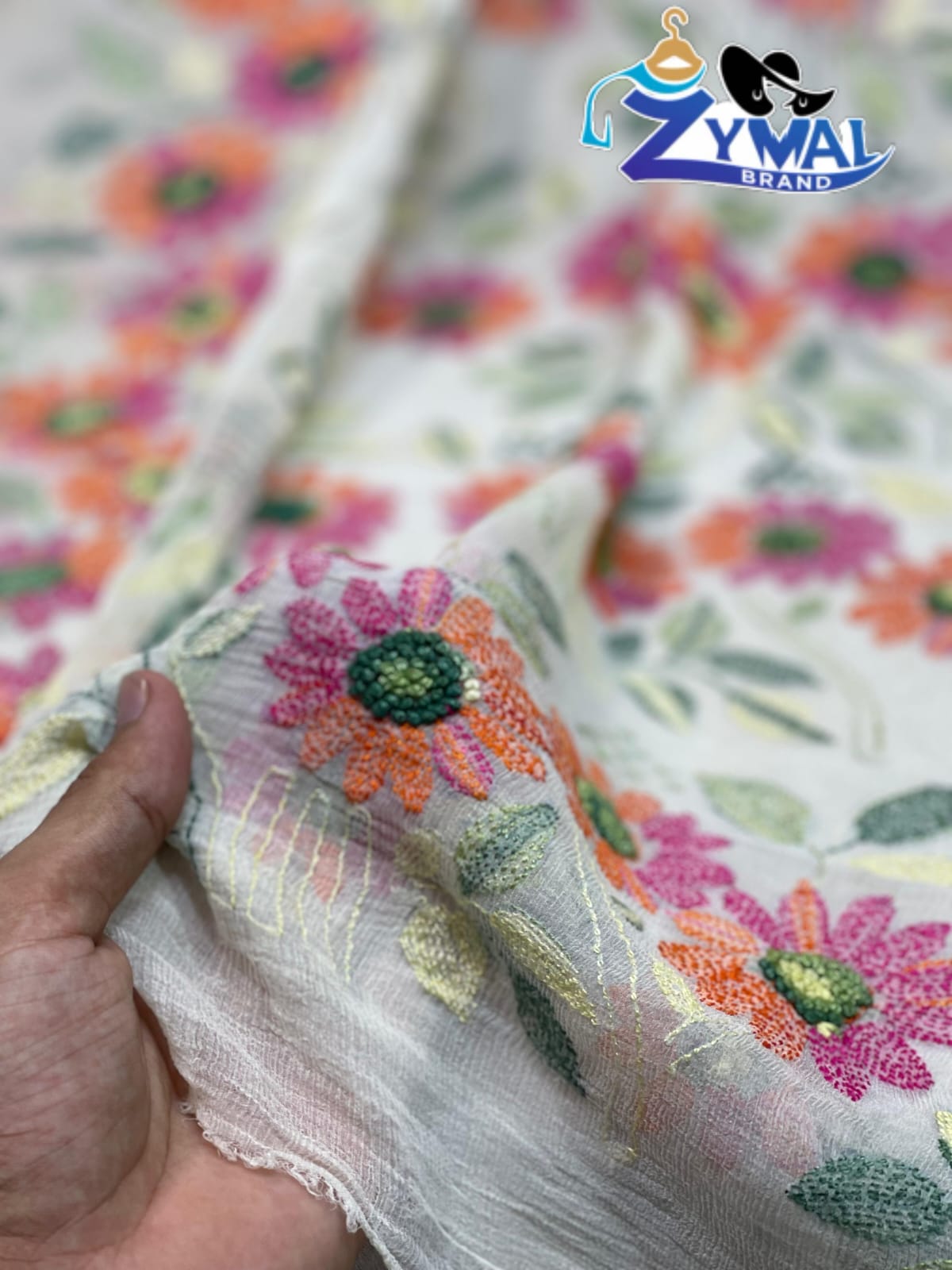 Zymal Brand SW021 – Handmade Traditional Rajasthani Chunri Suit | Krinkal Chiffon 2-Piece