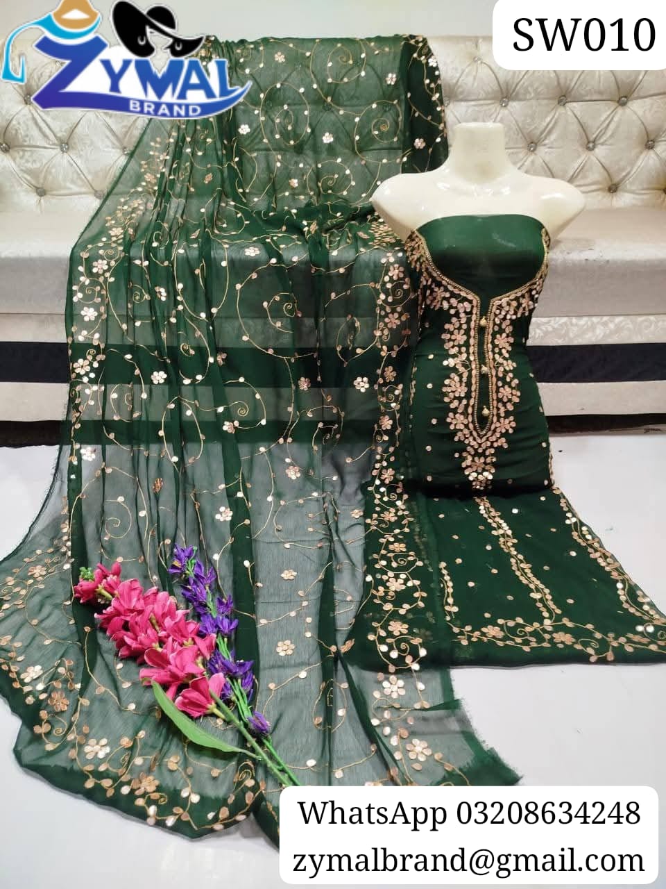 Zymal Brand SW010 – Handmade Gotta Work Bamber Chiffon Suit