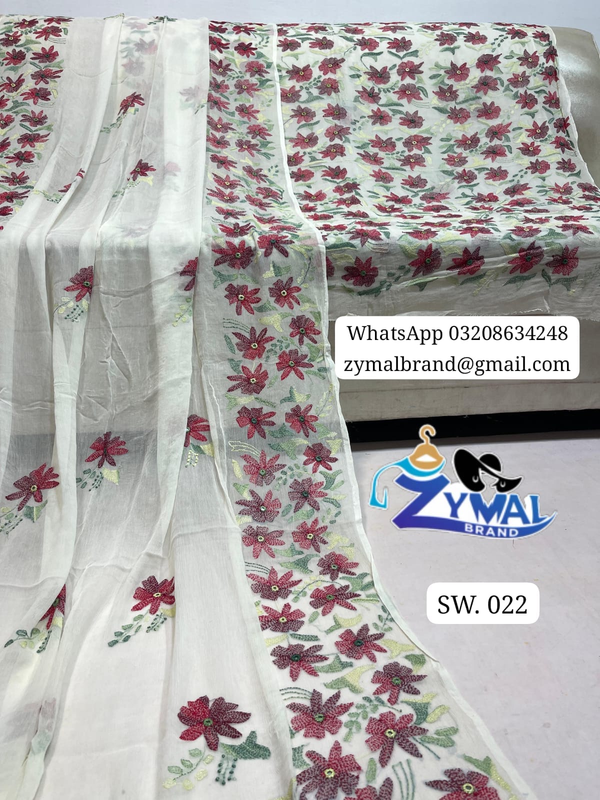 Zymal Brand SW021 – Handmade Traditional Rajasthani Chunri Suit | Krinkal Chiffon 2-Piece