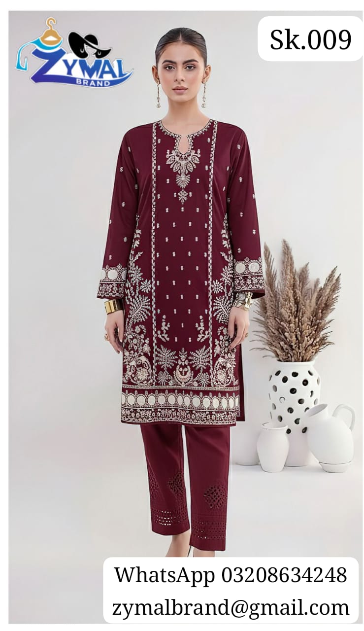 Zymal Brand Sk.009M B – Winter 2026 Velvet 9000 Micro Embroidered Suit with Jamawar Trouser