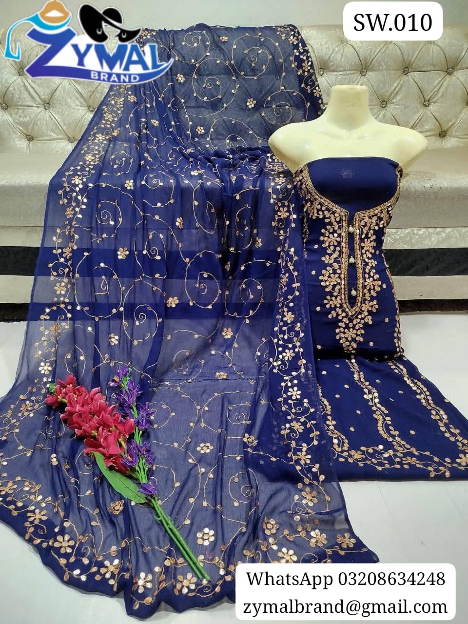 Zymal Brand SW010 – Handmade Gotta Work Bamber Chiffon Suit