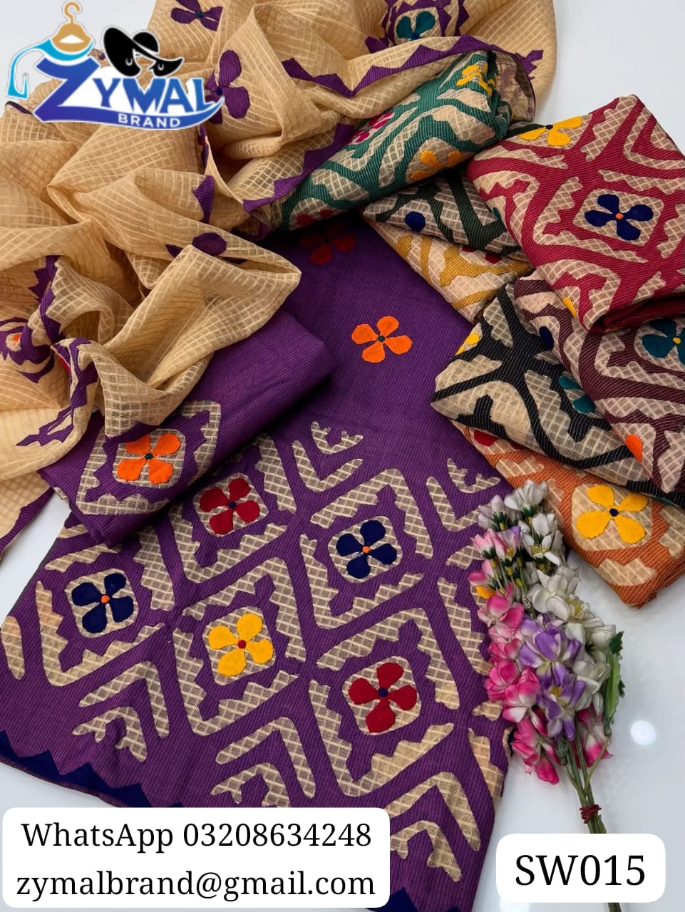 Zymal SW015 – Handcrafted Khaadi Lawn Suit