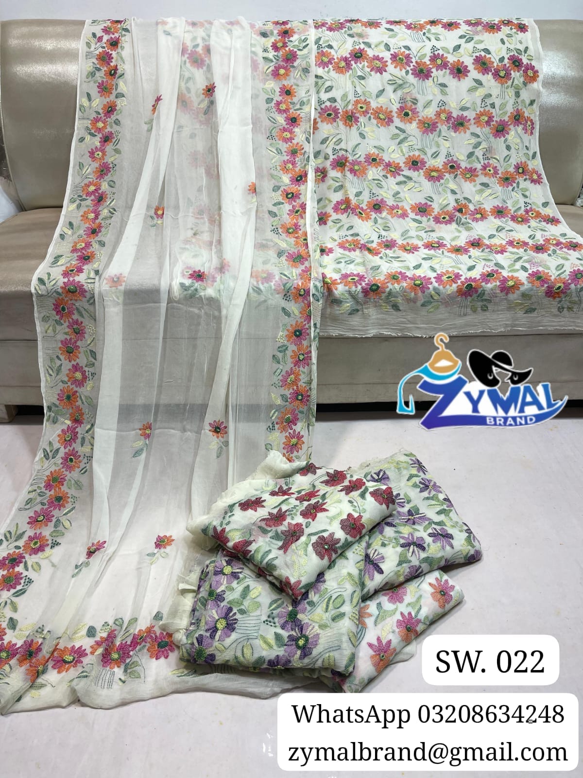 Zymal Brand SW021 – Handmade Traditional Rajasthani Chunri Suit | Krinkal Chiffon 2-Piece