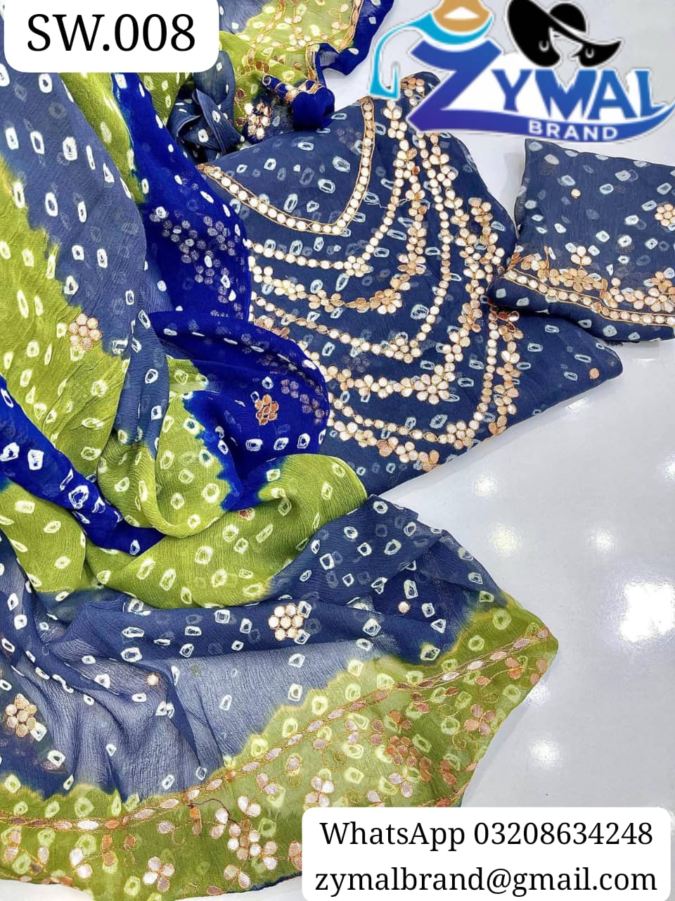 Zymal Brand SW008 – Rajasthani Chunri Glam