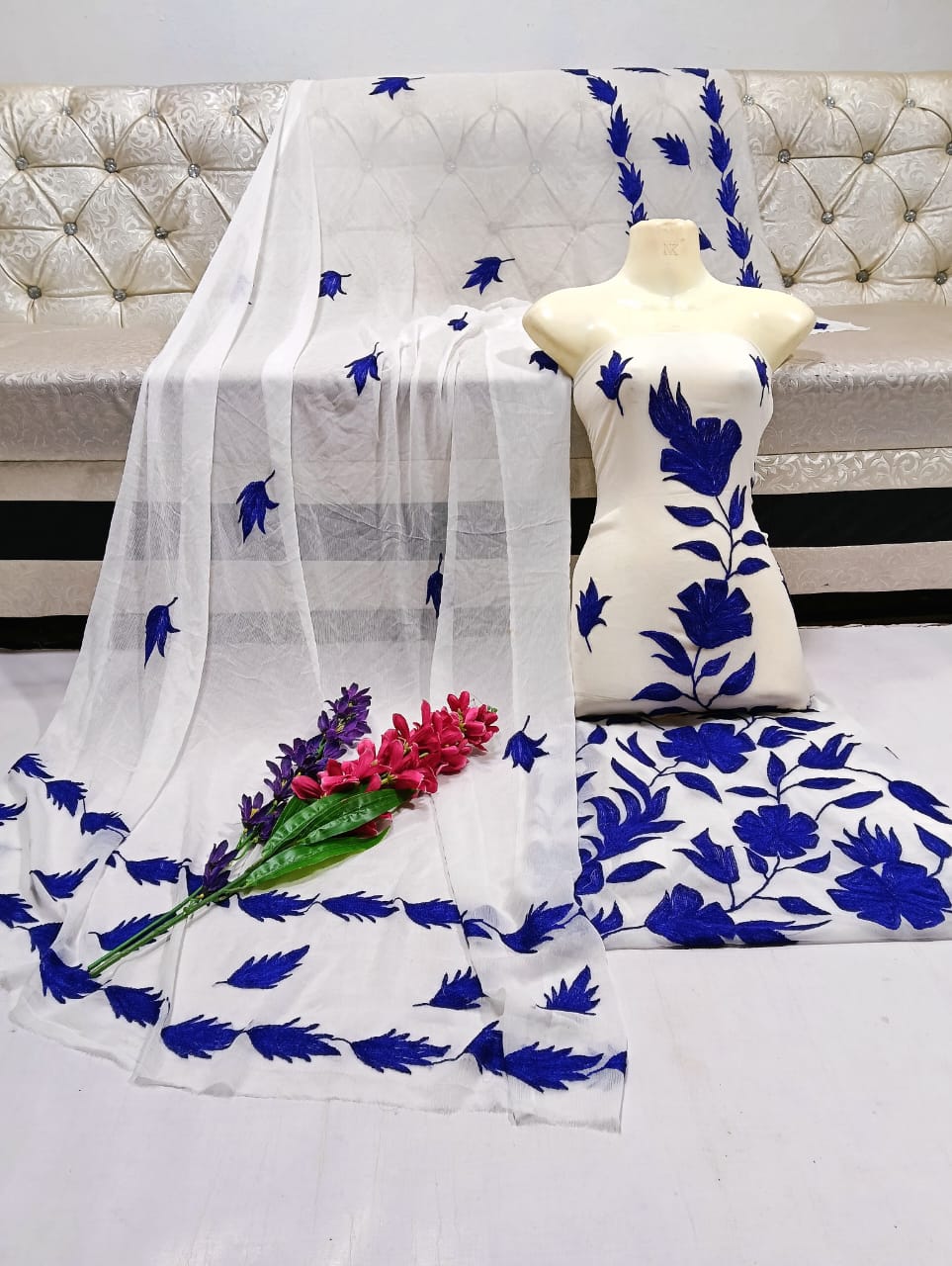 Zymal SW012 – Handmade Ar Patta Chiffon Suit