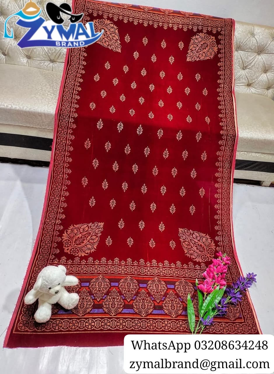 Zymal SW.S.1021 – Block Printed Velvet Shawl