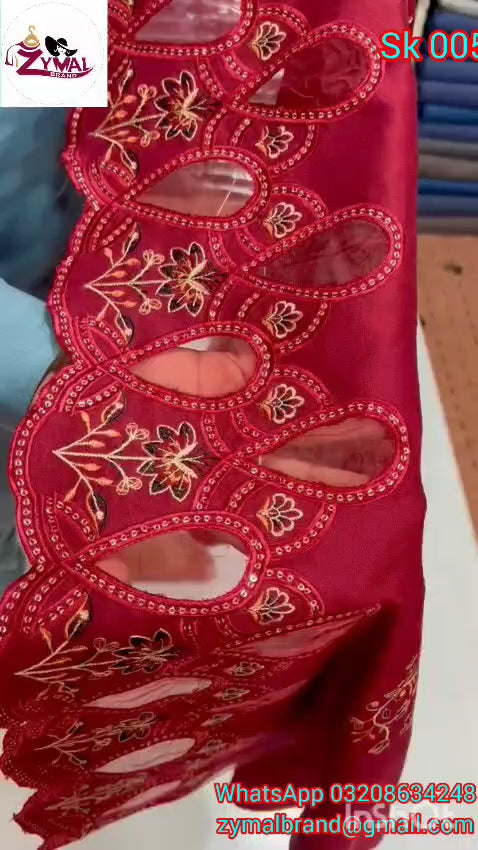 ZB SK005-MB – Winter Collection 2026 | Dhanak 3-Piece Embroidered Suit