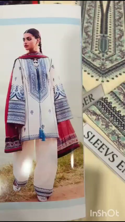 Zymal Brand SK004-HR – Winter Collection 2025 | Dhanak Fabric 3-Piece Embroidered Suit