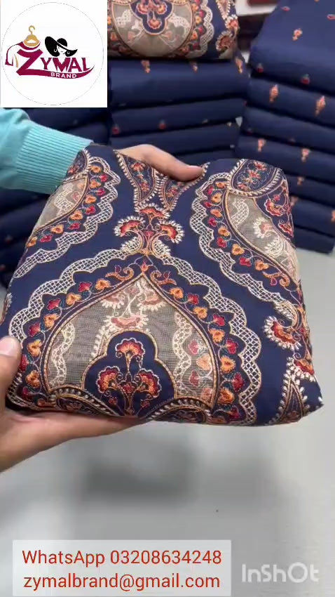 ZB B Sk.011 – Winter 2026 Dhanak Heavy Embroidered Suit with Laser Cutwork Shawl